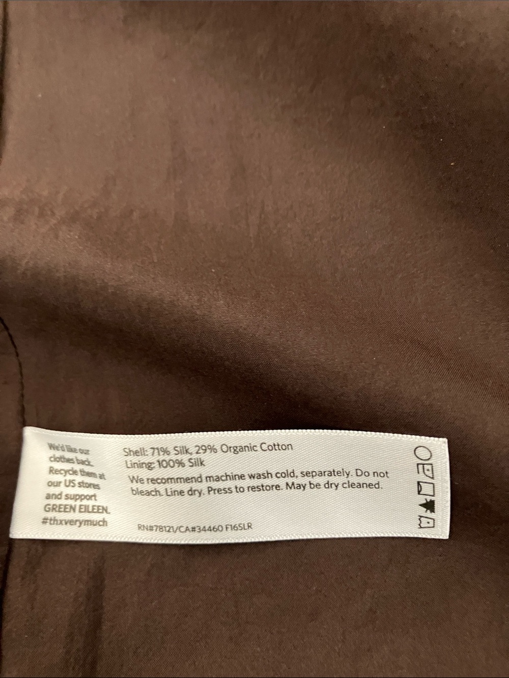 Silk Eileen Fisher Dark Brown Elegant Open-Front Jacket - Picture 8 of 9